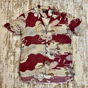 MENS PHOENIX BIRDS OF PARADISE ACCENT S/S CAMP SHI